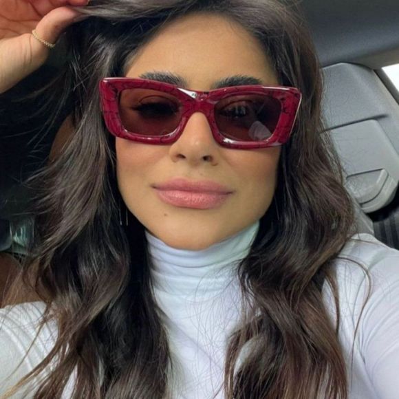 Prada PR13ZS 15D08S Sunglasses Etruscan Marble Red Dark Violet Cat Eye Women - Picture 5 of 15